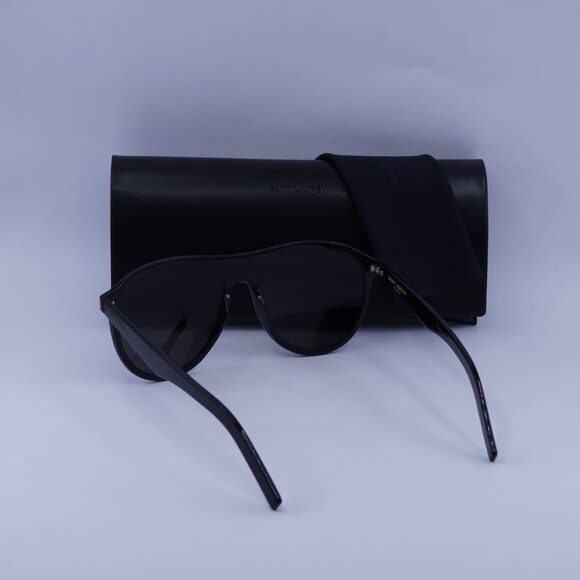 Saint Laurent SL432 SLIM 001 Aviator Sunglasses - Black - Picture 4 of 10